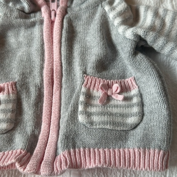 Gymboree Gray and Pink Striped Sweater - Picture 2 of 4